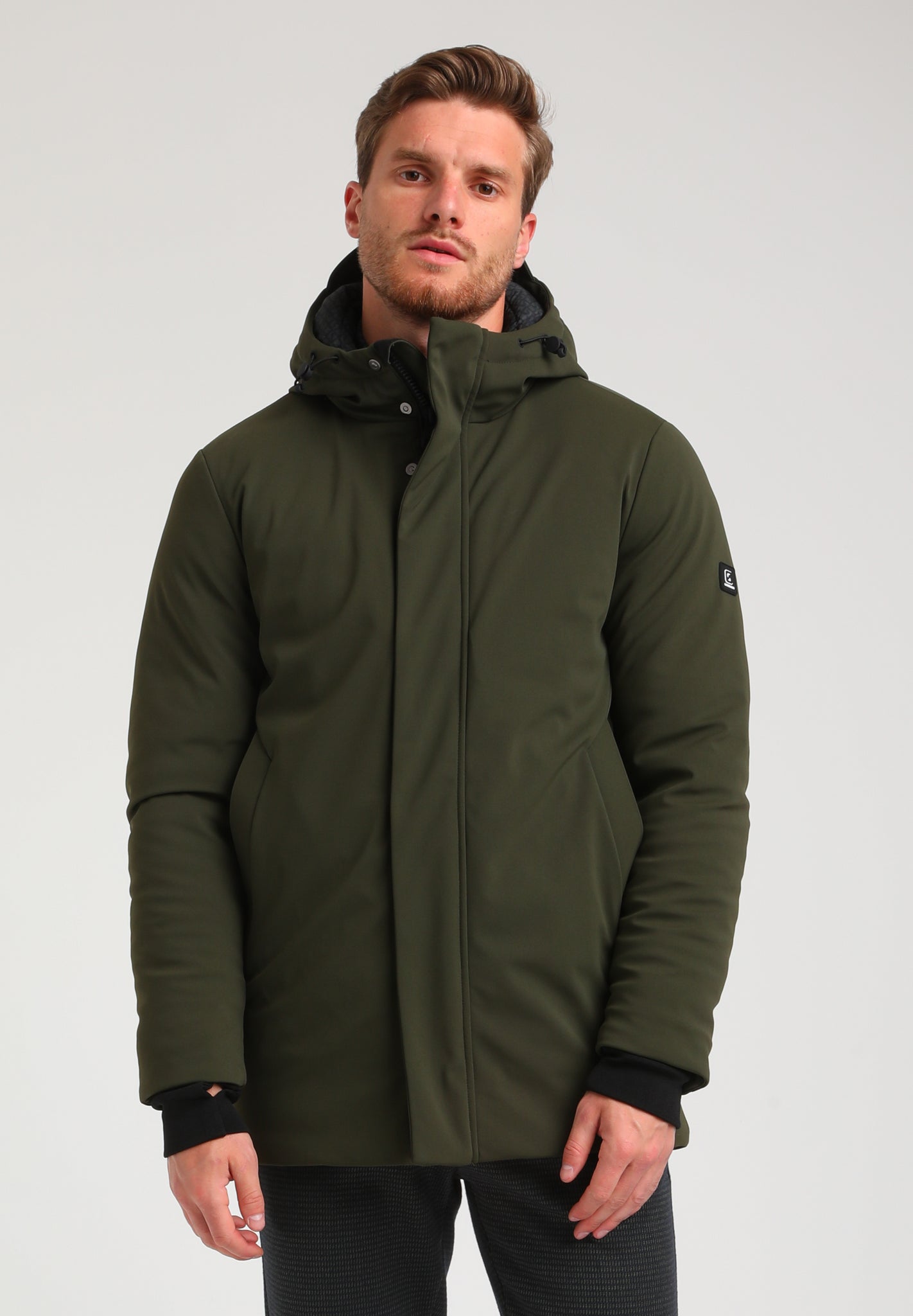 Minimalistische parka stretch | Army