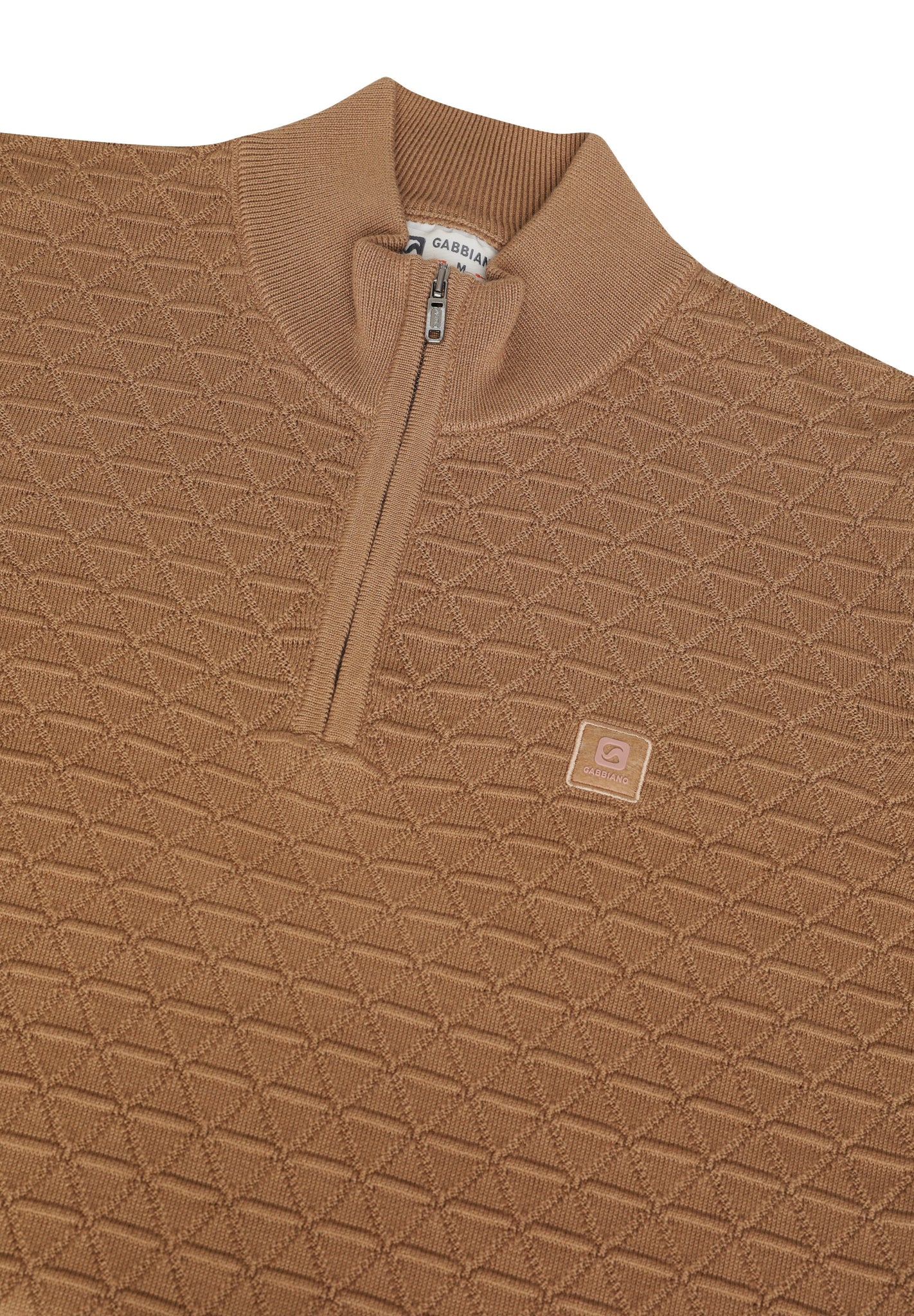 Structuur knit hoge kraag | Khaki Brown